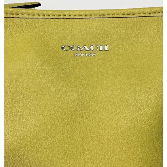 Coach Legacy Crossbody Leather Mini Duffle Bag 19901 Yellow - Picture 2 of 7